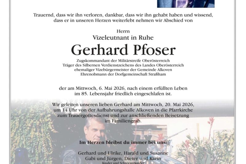 Wir nehmen Abschied von unserem Ehrenobmann!